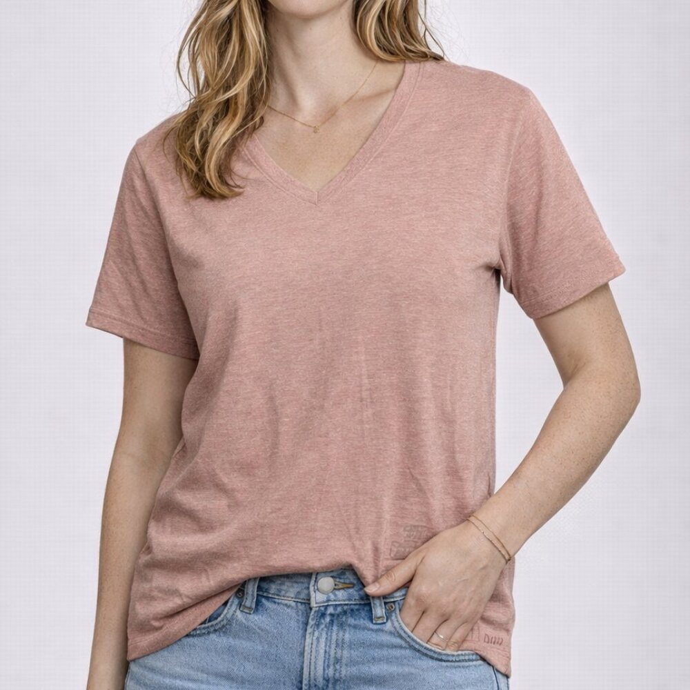 ✨ Express Pink V-Neck Tee | Size Medium | Soft Stretch Casual Top